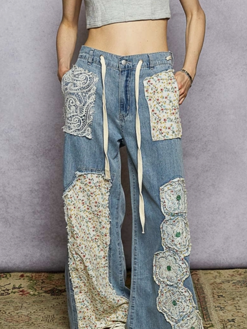 POL Patchwork Denim Jeans - Picture 4 of 4